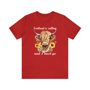 Scotland is calling Tee Red S T-Shirt by Printify | Akron Pride Custom Tees