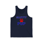 Slutty Pup Tank Top XS Navy Tank Top by Printify | Akron Pride Custom Tees