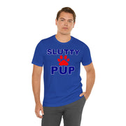 Slutty Pup Tee True Royal S T-Shirt by Printify | Akron Pride Custom Tees