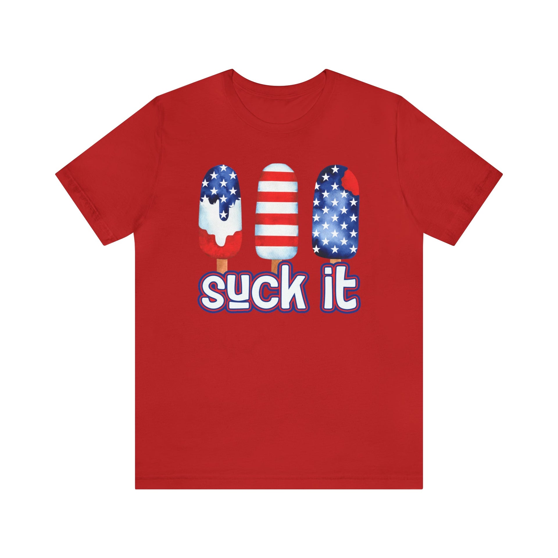 Suck It Tee Red S T-Shirt by Printify | Akron Pride Custom Tees