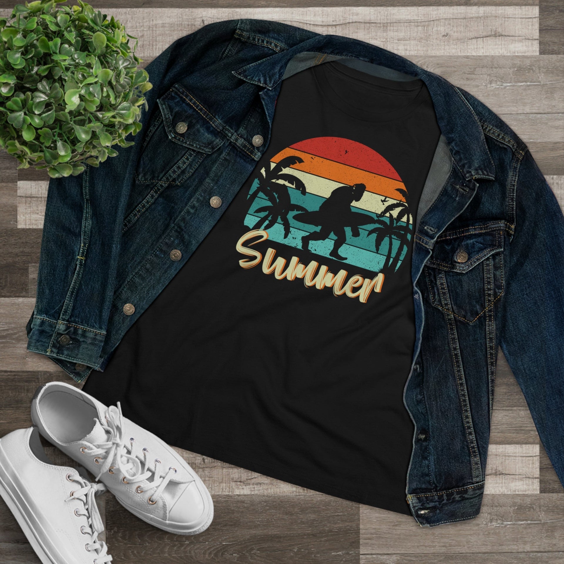Summer Ladies Tee Black T-Shirt by Printify | Akron Pride Custom Tees