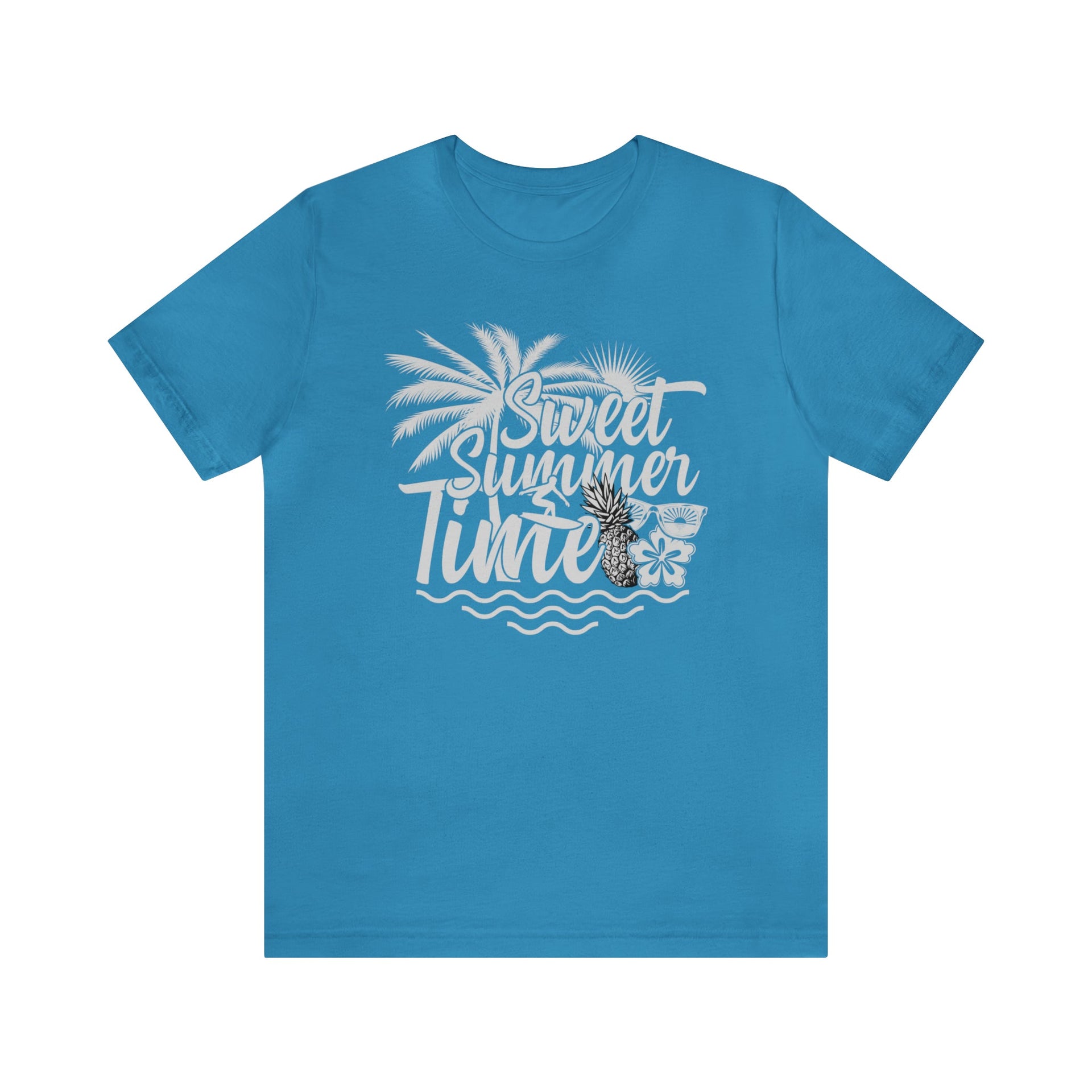 Summer Tee Aqua S T-Shirt by Printify | Akron Pride Custom Tees