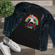 Super Gay Ladies Tee Black T-Shirt by Printify | Akron Pride Custom Tees