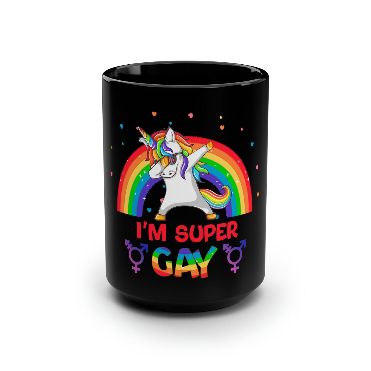 Super Gay Pride Mug 15oz Mug by Printify | Akron Pride Custom Tees