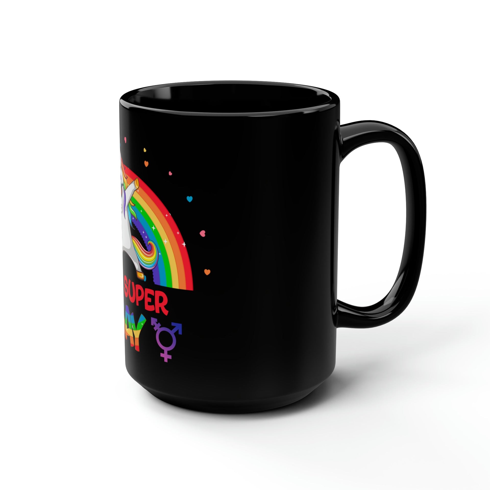 Super Gay Pride Mug 15oz Mug by Printify | Akron Pride Custom Tees