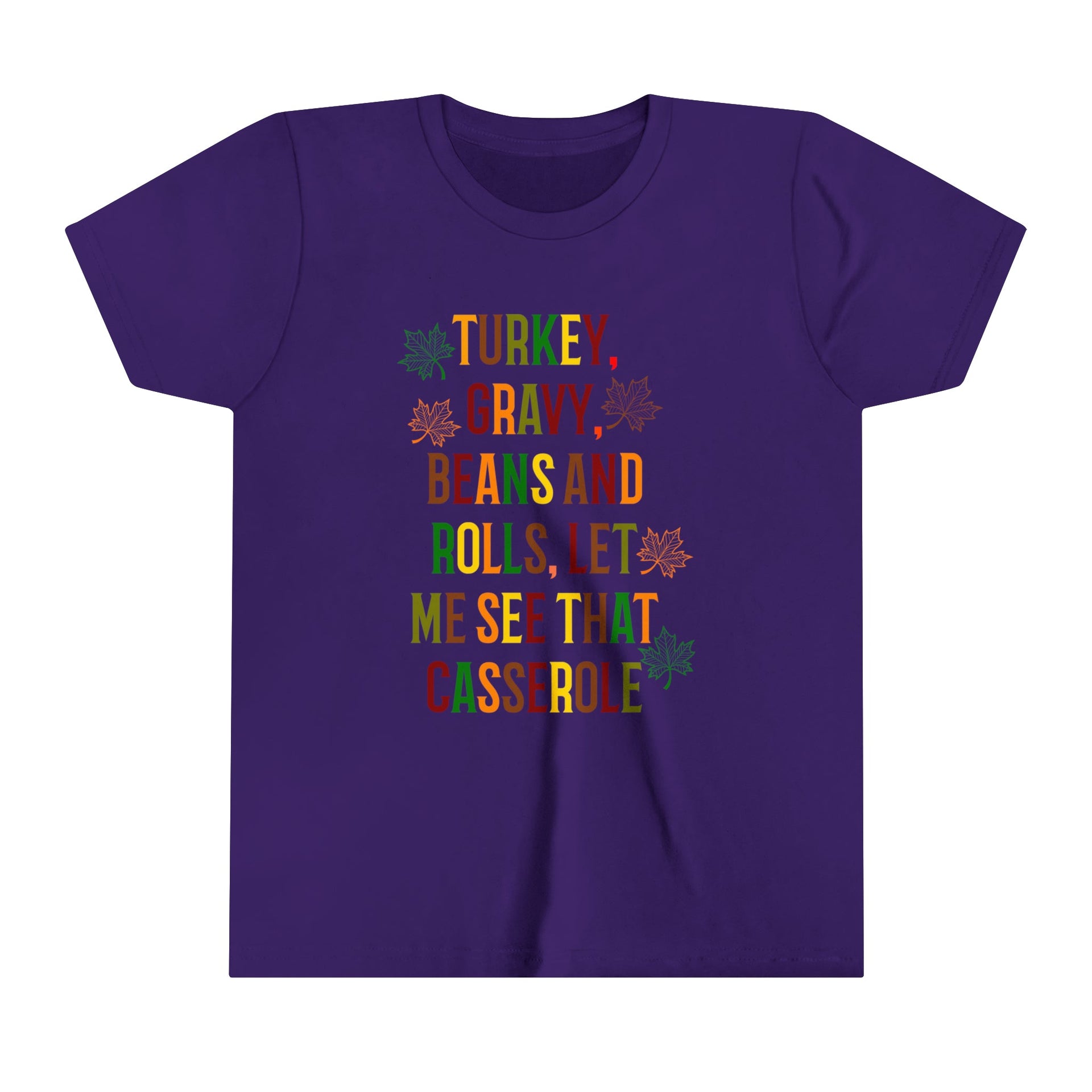 Thanksgiving Youth Tee Team Purple S Kids clothes by Printify | Akron Pride Custom Tees