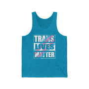 Trans Lives Matter Tank Top S Aqua TriBlend Tank Top by Printify | Akron Pride Custom Tees