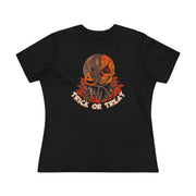 Trick or Treat Ladies Tee Black S T-Shirt by Printify | Akron Pride Custom Tees