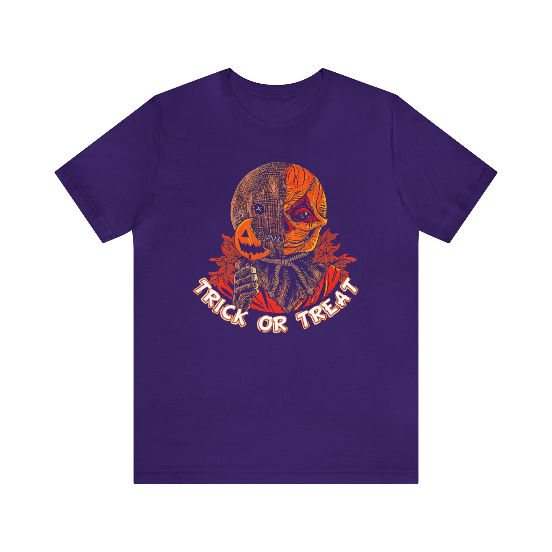Trick or Treat Tee Team Purple S T-Shirt by Printify | Akron Pride Custom Tees