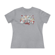 Valentine Vibes Ladies Tee Athletic Heather S T-Shirt by Printify | Akron Pride Custom Tees