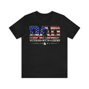 Veteran Dad Tee Black S T-Shirt by Printify | Akron Pride Custom Tees