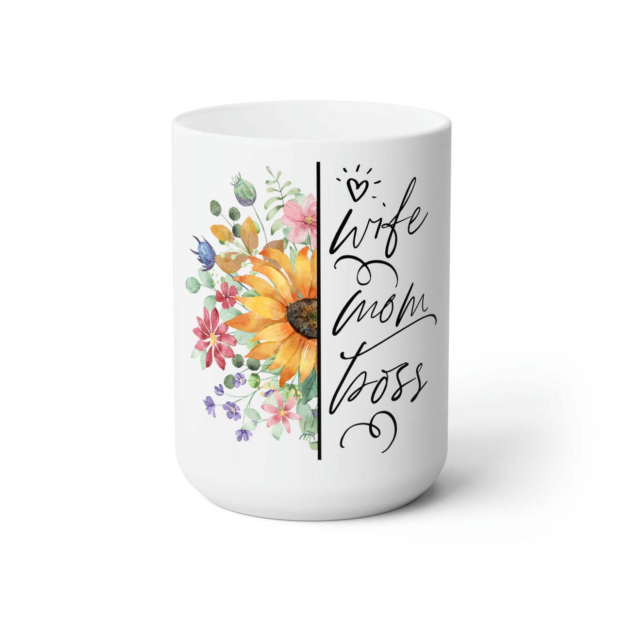 Wife/Boss/Mom Mug 15oz Mug by Printify | Akron Pride Custom Tees