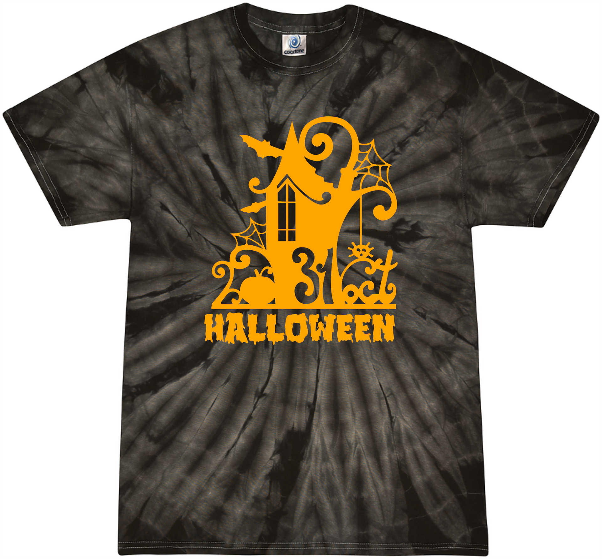 Youth Halloween Tie-dyed Tee Youth Shirt by Akron Pride Custom Tees | Akron Pride Custom Tees