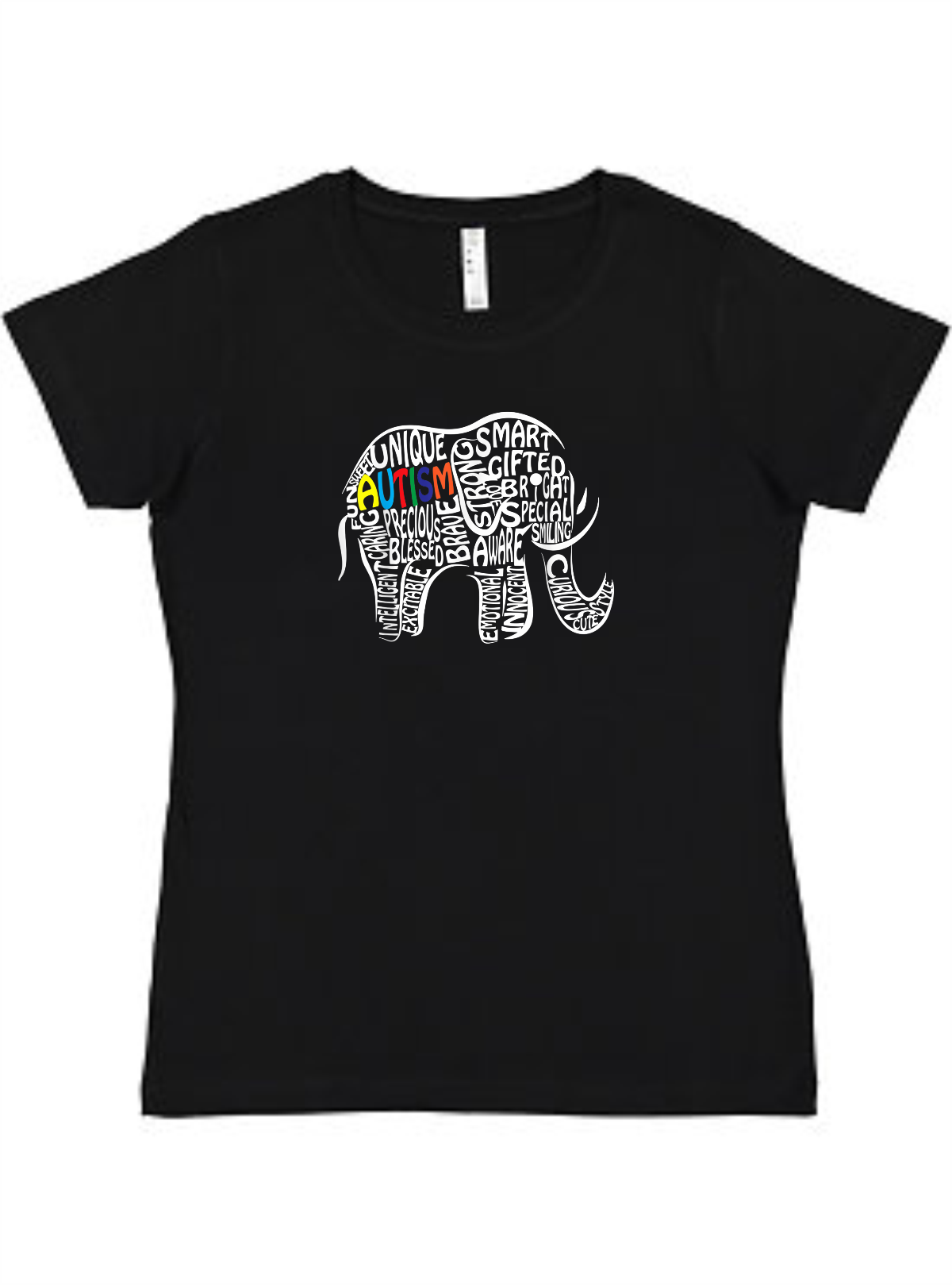 Autism Elephant Ladies Tee Akron Pride Custom Tees