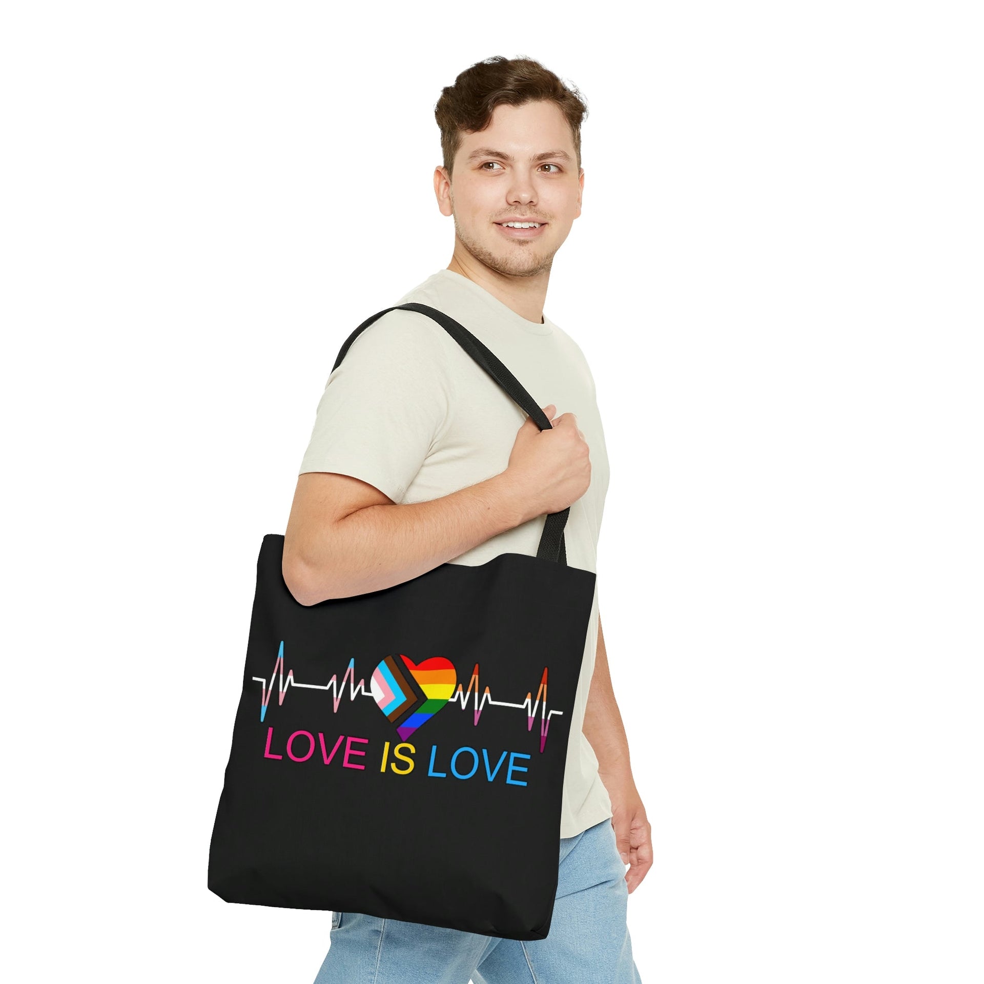 Love is Love Tote Bag Akron Pride Custom Tees