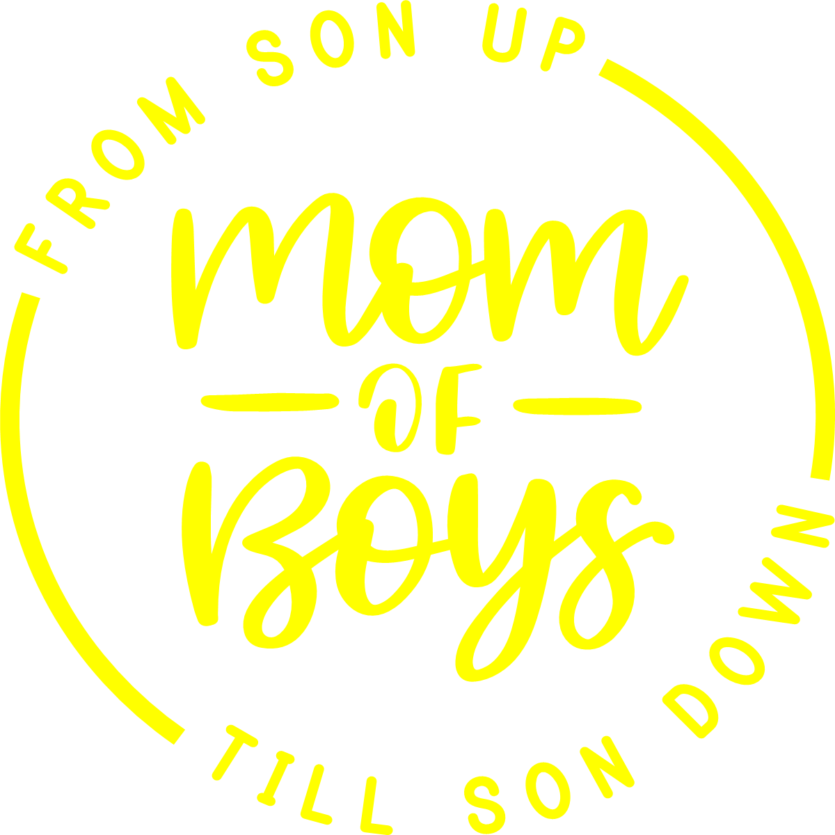 Mom Of Boys Vinyl Decal