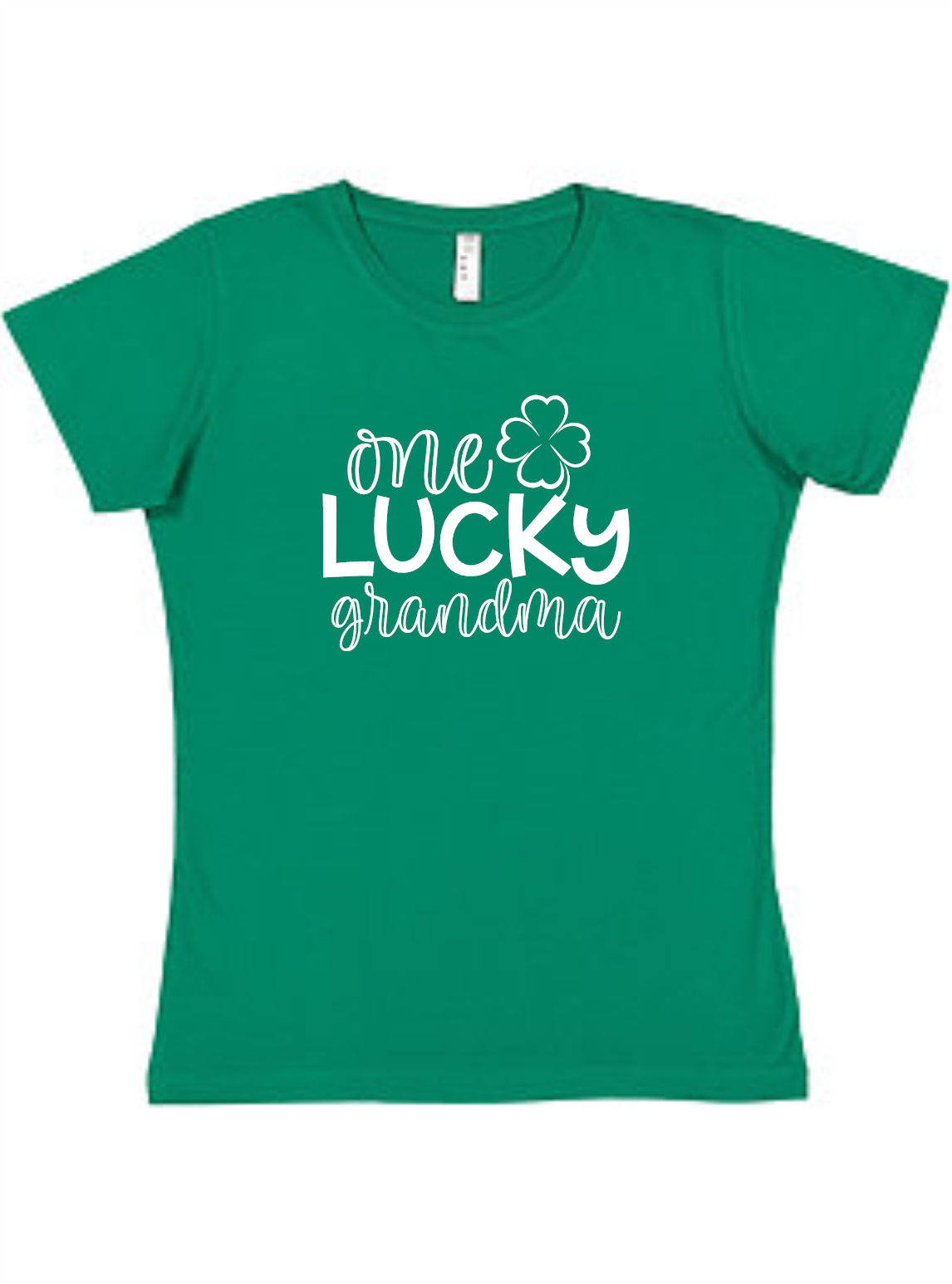 One Lucky Grandma Ladies Tee Akron Pride Custom Tees