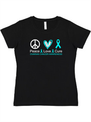 Ovarian Cancer Awareness Ladies Tee Akron Pride Custom Tees