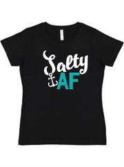Salty AF Ladies Tee Akron Pride Custom Tees